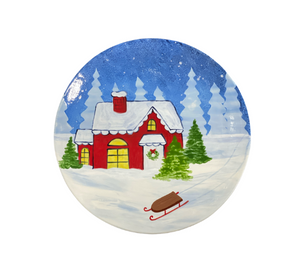 Upper West Side New York Christmas Cabin Plate