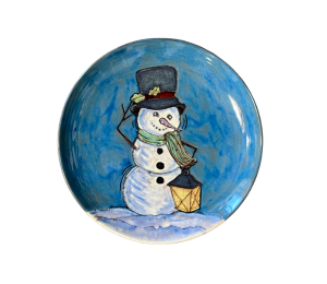 Upper West Side New York Rustic Glazed Snowman