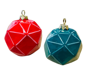 Upper West Side New York Jewel Toned Faceted Ornament