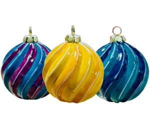 Upper West Side New York Jewel Toned Spiral Ornament